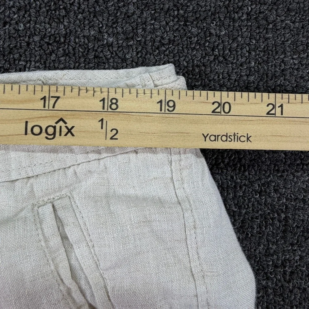 Tasso Elba Linen Pants Mens 38x30 Island Beige Relaxed Drawstring EUC